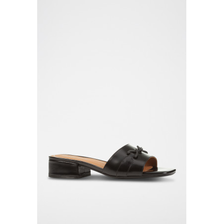 Mules à talons en cuir Genziana 30 - Noir - 02 - 32903177