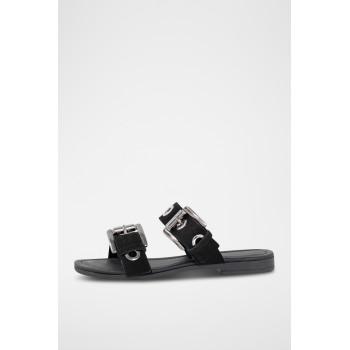 Mules en cuir - Noir - IKKS - 02 - 32055985