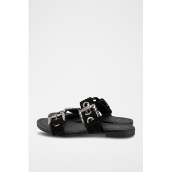 Mules en cuir - Noir - IKKS - 02 - 32055985