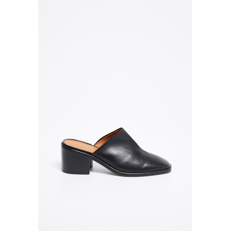 Mules à talons en cuir d’agneau - Noir - 02 - 32088268