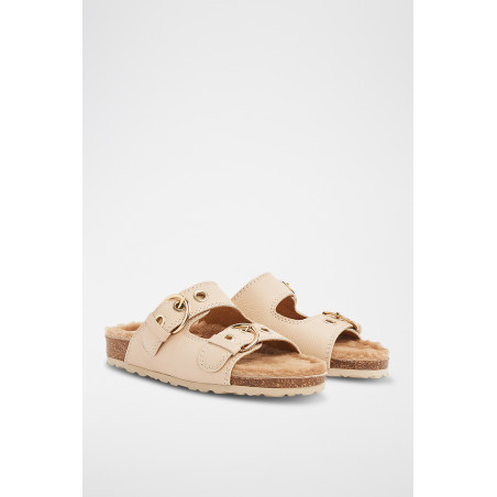 Mules en cuir Romeo - Beige - 02 - 32982823