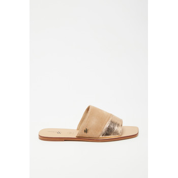 Mules - Beige et doré - 02 - 32788374