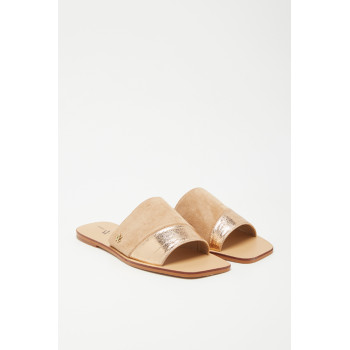 Mules - Beige et doré - 02 - 32788374