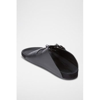 Mules en cuir de veau - Noir - 02 - 32881202