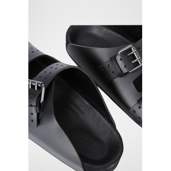 Mules en cuir de veau - Noir - 02 - 32881202