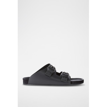 Mules en cuir de veau - Noir - 02 - 32881202