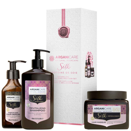 Coffret lissant & brillance - Protéine de soie - Cheveux secs & abîmés - 3 soins - 03 - 32918144