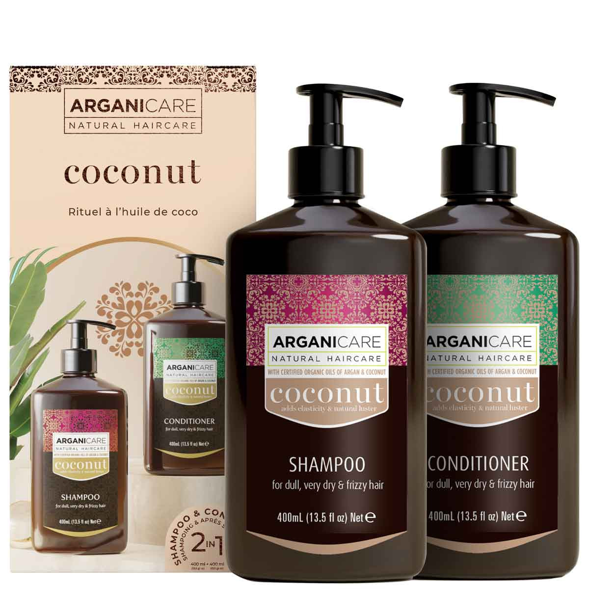 Coffret shampoing & après-shampoing nutrition extrême - Coco - Cheveux très secs & frisés - 2 x 400 ml - 03 - 32918155