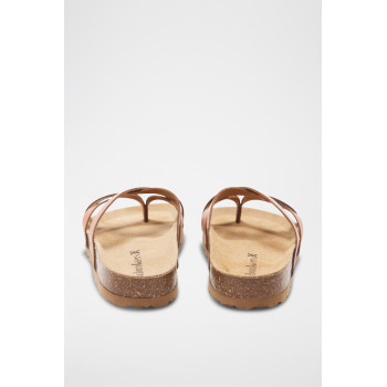 Mules en cuir - 
Marron - 02 - 32776980