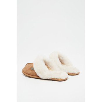 Mules en peau de mouton - Beige - 02 - 32732595