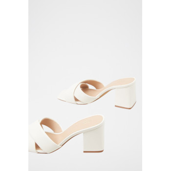 Mules à talons - Blanc - 02 - 32861874