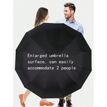 Parapluie automatique unisexe avec 24 côtes renforcées, pliable, portable, durable, anti-UV pour protection solaire par temps ensoleillé et pluvieux - 38190275