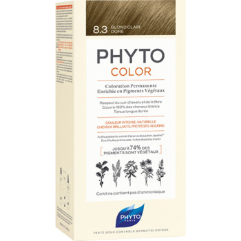 Kit coloration permanente - Phytocolor - 8.3 Blond clair doré - 03 - 33097653