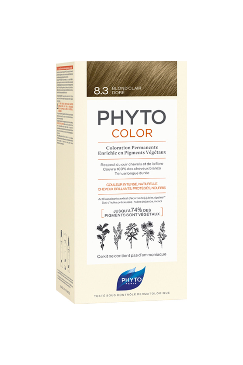 3 kits coloration permanente - Phytocolor - 8.3 Blond clair doré - 03 - 33100614