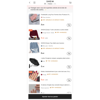 Panier SHEIN : 7 articles le 23/09/2024 22:49