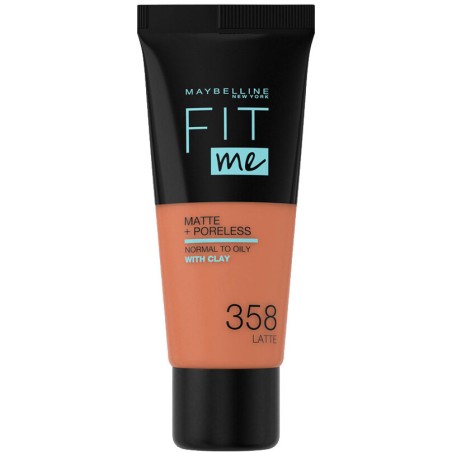 Fond de teint liquide matifiant - Fit Me Matte & Poreless - 358 Latte - 30 ml - 03 - 26762808