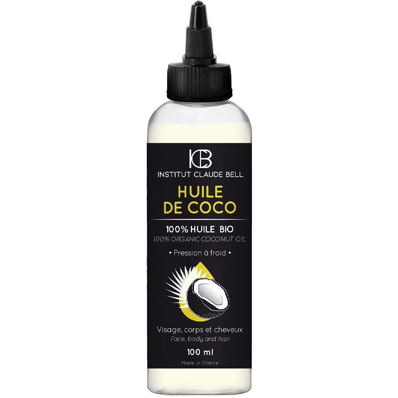 Huile de coco bio pressée à froid - 100% pur coco - Visage, corps et cheveux - 100 ml - 03 - 27328363